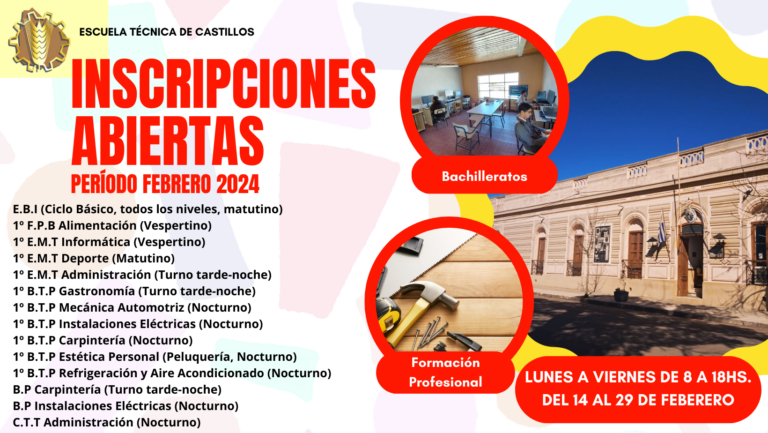 Lee más sobre el artículo Inscripciones para el año lectivo 2024